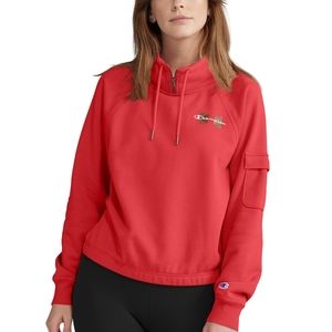 Champion cropped hoodie. Red size small